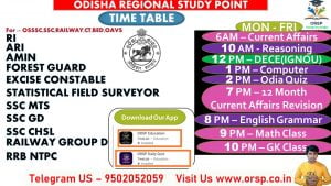 ODISHA REGIONAL STUDY POINT