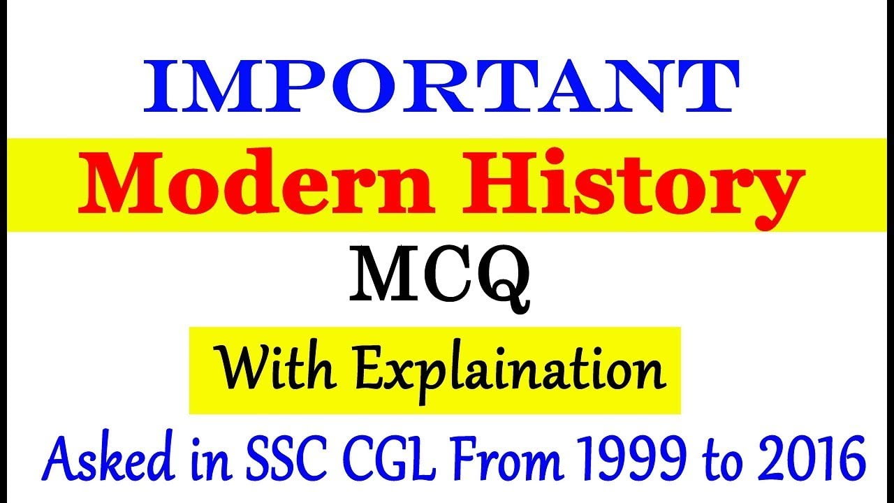 | OSSSC Selected MCQ | Modern Indian History | Top 100 MCQ | ARI | AMIN | SFS | EC | FOREST GUARD |