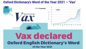 Oxford Dictionary’s Word of the Year 2021 – ‘Vax’ 