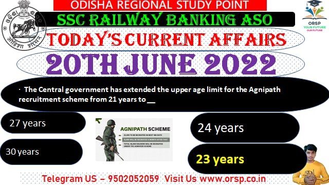 20 June 2022 Current Affairs-orsp.co.in