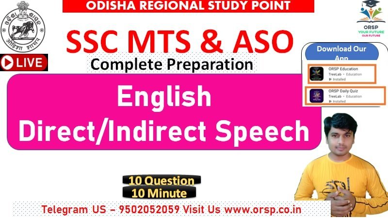 |Direct/Indirect Speech | English Grammar | SSC RAILWAY BANKING |