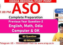 | ASO Previous Year Question 2 | Aptitude | English |Reasoning|GK | Selected Math Question For ASO |
