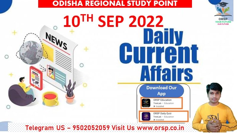 | Today Current Affairs | 10th Sep 2022 |SSC RAILWAY BANKING |